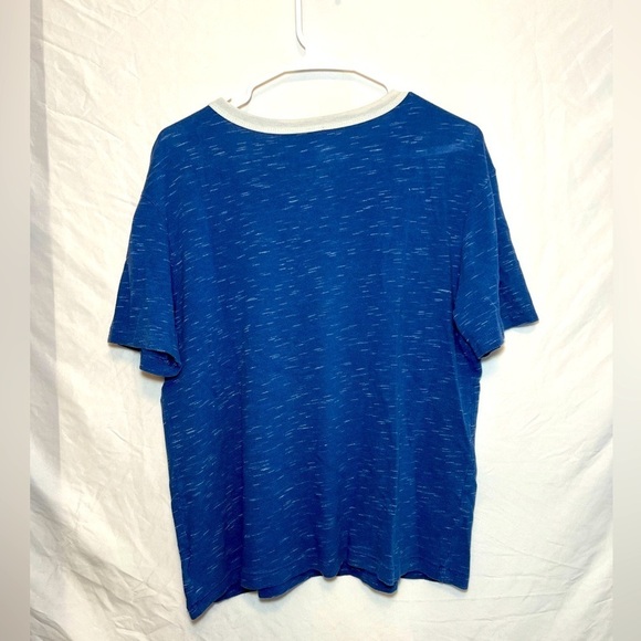 Disney Parks T-Shirt - V-neck with Buttons - Retro Style - Size M - Blue/White - Picture 2 of 4